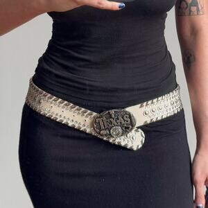 Vintage 2000s MALINI MURJANI Texas Studded Rhinestone Cowgirl Belt